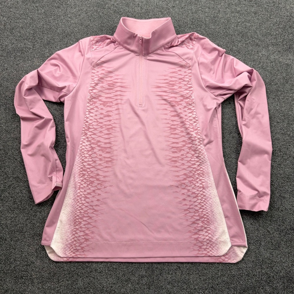Dunning Golf Alana Pullover Womens M Mauve Desert Pink 1/4 Zip Tennis Golf Snake